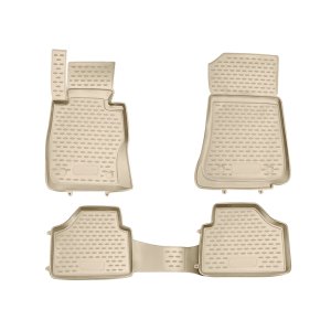 BMW X1 Floor Mats - Omac - Rubber TPE 4 Pcs - Beige - '10-'15